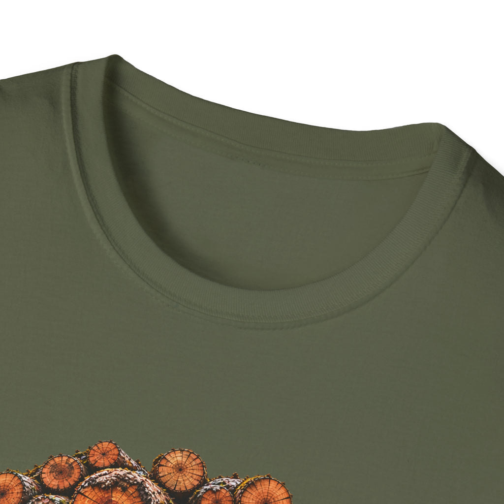 Logging Truck T-Shirt — Pacific off highway west coast logging truck, manufactured from 1947 to 1991